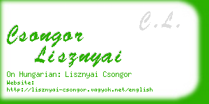 csongor lisznyai business card